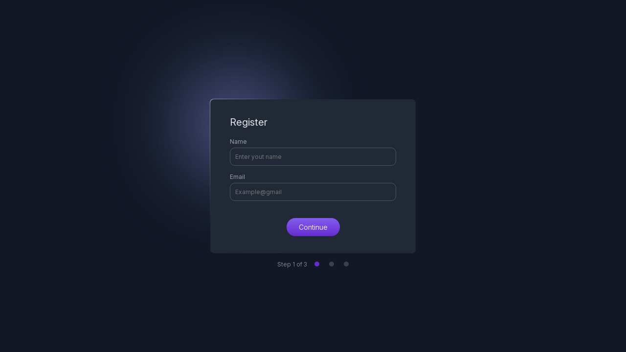Multi-step Register Form by Jhs2004LM10 | devChallenges