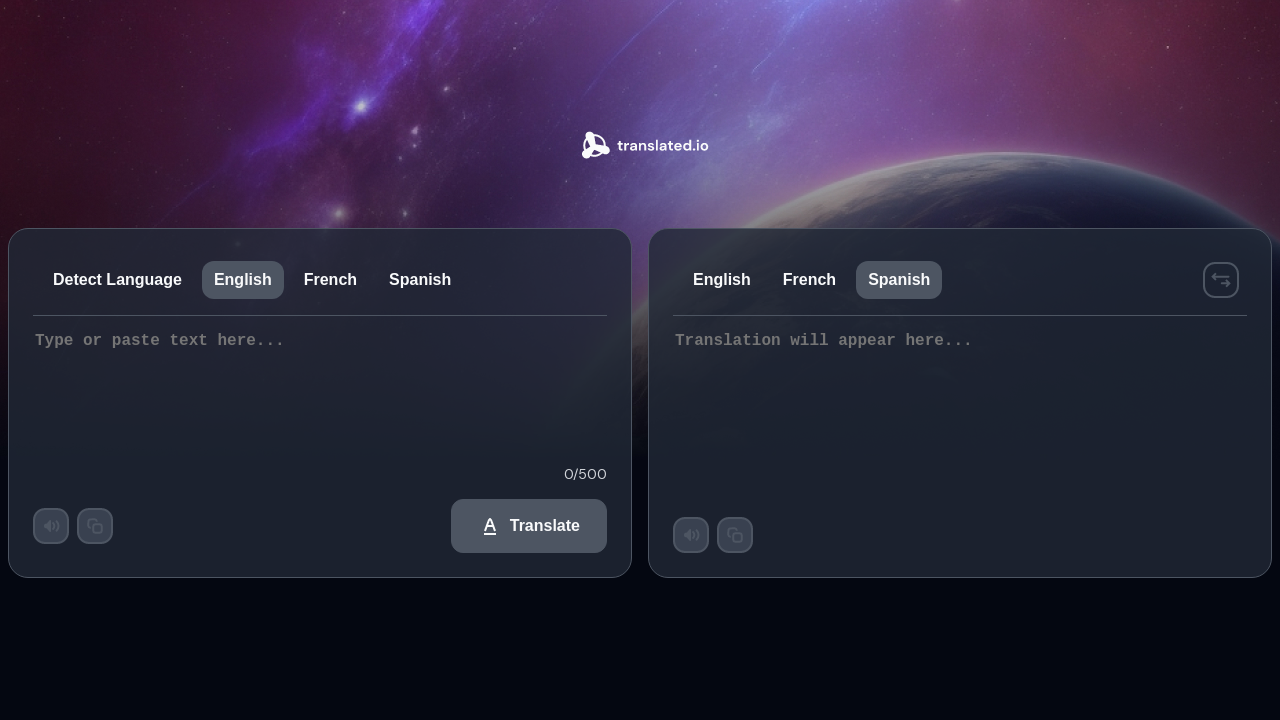 Translate app by Thiago Thomas | devChallenges